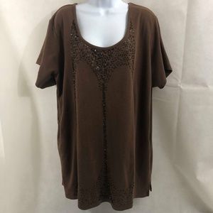 Roamans Heavy knit tee Sz 3X